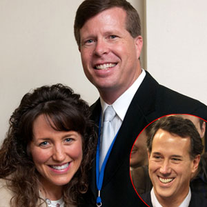 Jim Bob Duggar, Michelle Duggar, Rick Santorum Jim Bob Duggar, Michelle Duggar, Rick Santorum